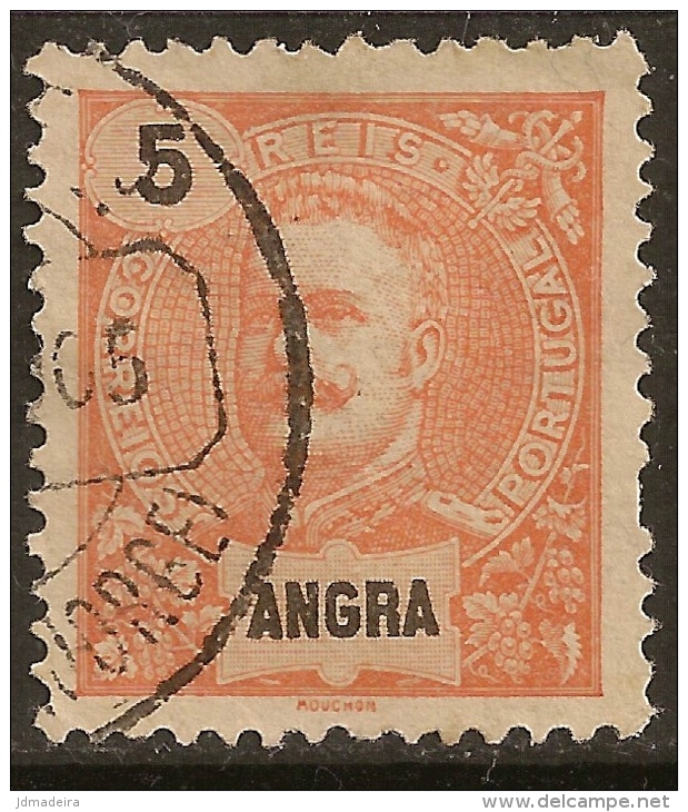 Angra – 1897 King Carlos 5 Réis Cancel CALHETA (S.JORGE) - Angra