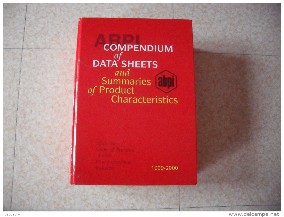 ABPI  Compendium Of  Data Sheets   Pharmaceutical    1999  2000      Vidal  Anglais - Alternatieve Geneeskunde