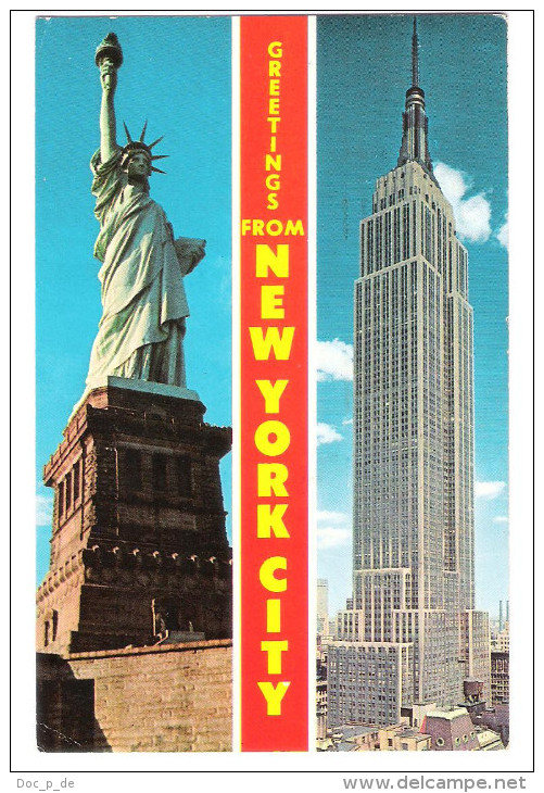 USA - New York City - NY - Statue Of Liberty - Empire State Building - 1973 - Empire State Building