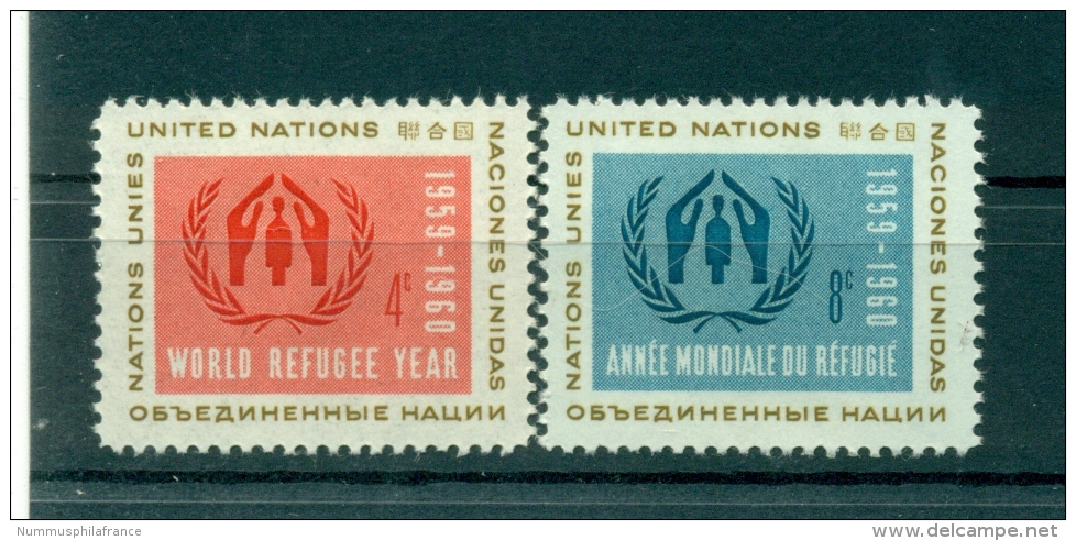 Nations Unies New York 1959 - Michel N. 82/83 - Année Mondiale Du Réfugié - Unused Stamps