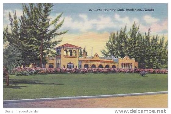 Florida Bradenton Country Club Curteich - Bradenton