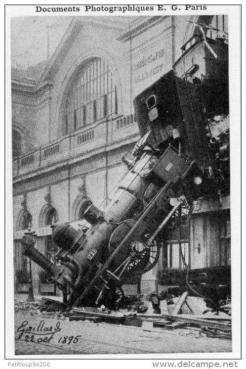 CARTE POSTALE (Non Circulée)  PARIS  Accident De Chemin De Fer De L'Ouest à La Gare Montparnasse  226 µ - Catástrofes