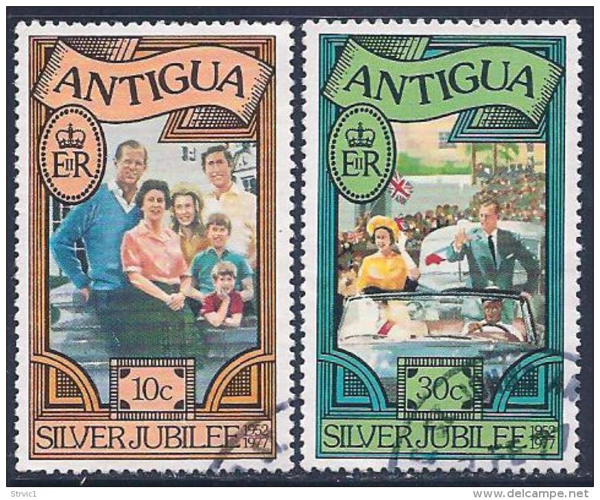 Antigua, Scott # 459-60 Used Silver Jubilee, 1977 - 1960-1981 Ministerial Government