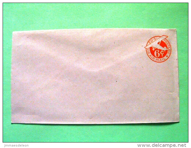 USA 1942 Stationery Stamped Cover - 6c - Plane - "6" With 6 Mm Wide - 1941-60