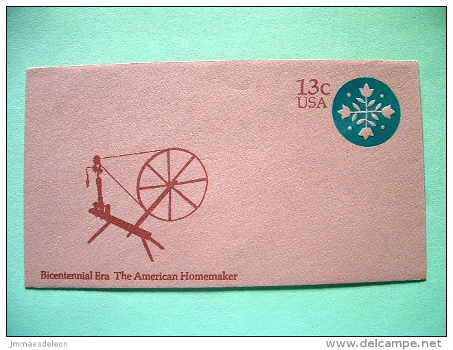 USA 1975 Stationery Stamped Cover - 13c - Homemaker Textile - 1961-80