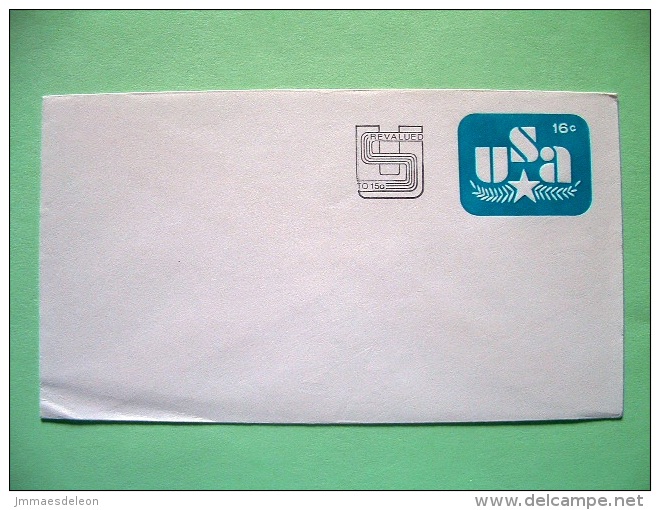 USA 1978 Stationery Stamped Cover - Revalued 16c To 15c - 1961-80