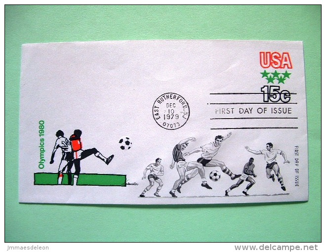 USA 1979 FDC Stationery Stamped Cover - East Rutherford - 15c - Olympics Sport Football Soccer - 1961-80