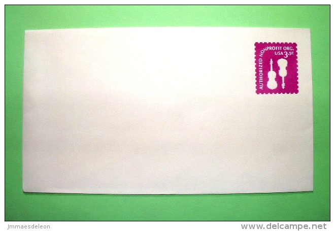 USA 1980 Stationery Stamped Cover - 3.5c Non Profit Organizations - Music Violon - 1961-80