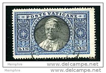 VATICAN 1933  Médaillon De Pie XI  1,25 L.   Sass 29  Mi Nr 31 - Used Stamps