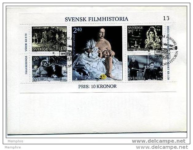 SWEDEN 1981 FDC Swedish Films SS Scott 1386   Mi Nr Block 9 - FDC