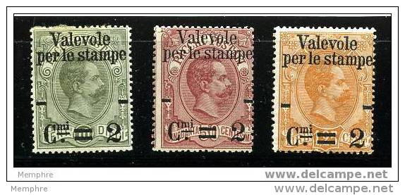 ITALIE 1890 Colis Postaux Surchargés 0,10, 0,50 Et 1,25  Neufs - Ungebraucht