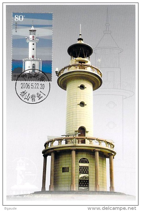 CHINE CARTE  MAXIMUM         NUM.YVERT  4373  PHARE MARITIME BALISE - Maximumkarten