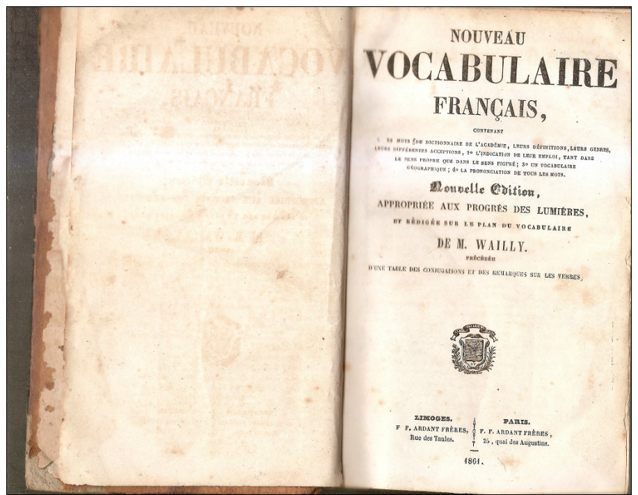 Vocabulaire Français-dictionnaire-1861 - Diccionarios