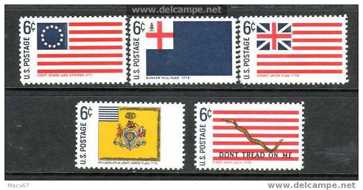 U.S. 1345-54   **  HISTORICAL AMERICAN  FLAGS - Unused Stamps
