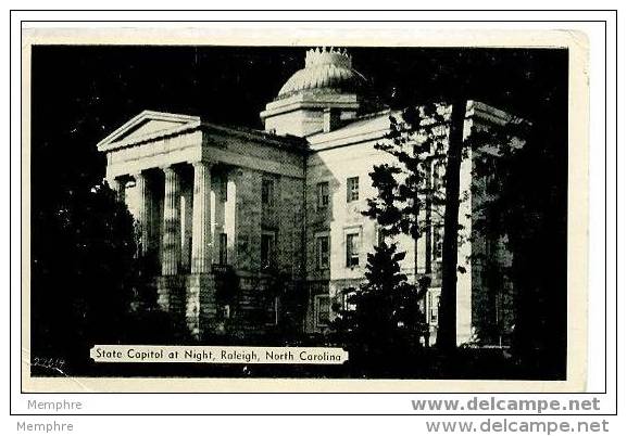 NC RALEIGH The Capitol At Night   Mint - Raleigh