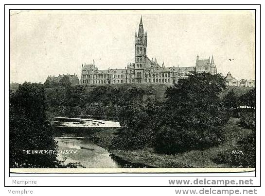 GLASGOW UNIVERSITY  Valentine's Vintage Card  No 92201 - Lanarkshire / Glasgow