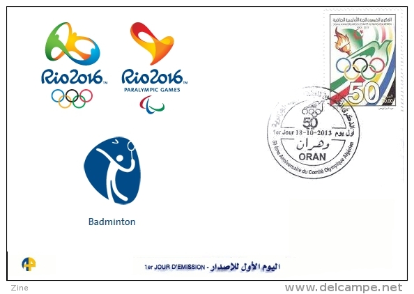 Algeria Olympic Games Rio De Janeiro Brazil 2016 - Jeux Olympiques Brésil Badminton Sport - Sommer 2016: Rio De Janeiro