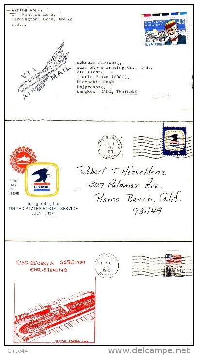 ENVELOPPE AVEC TIMBRE .ETATS UNIS.PAR AVION. - Postal History