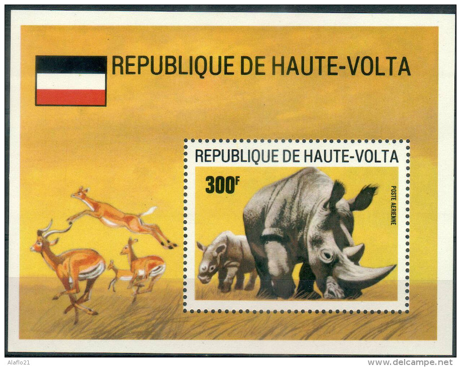 #3 - HAUTE VOLTA - BLOC N° 30 - NEUF SANS CHARNIERE - LUXE - RHINOCEROS - FAUNE - Haute-Volta (1958-1984)