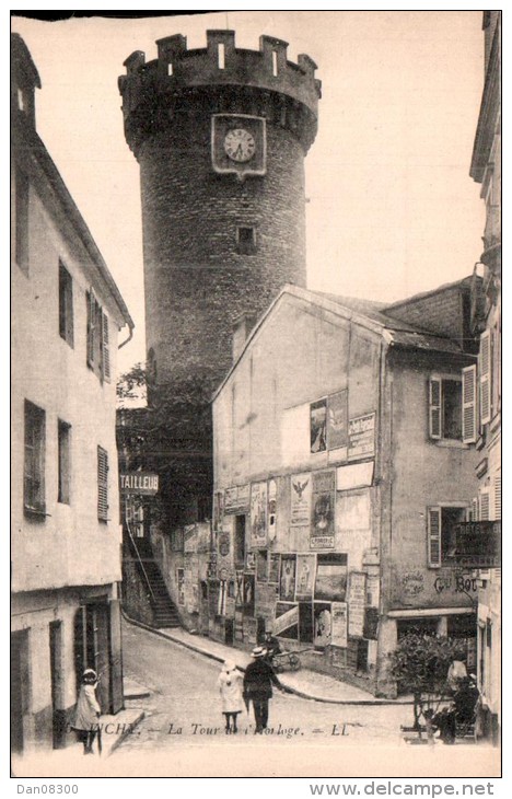 03 VICHY LA TOUR DE L'HORLOGE ANIMEE CIRCULEE 1918 - Vichy