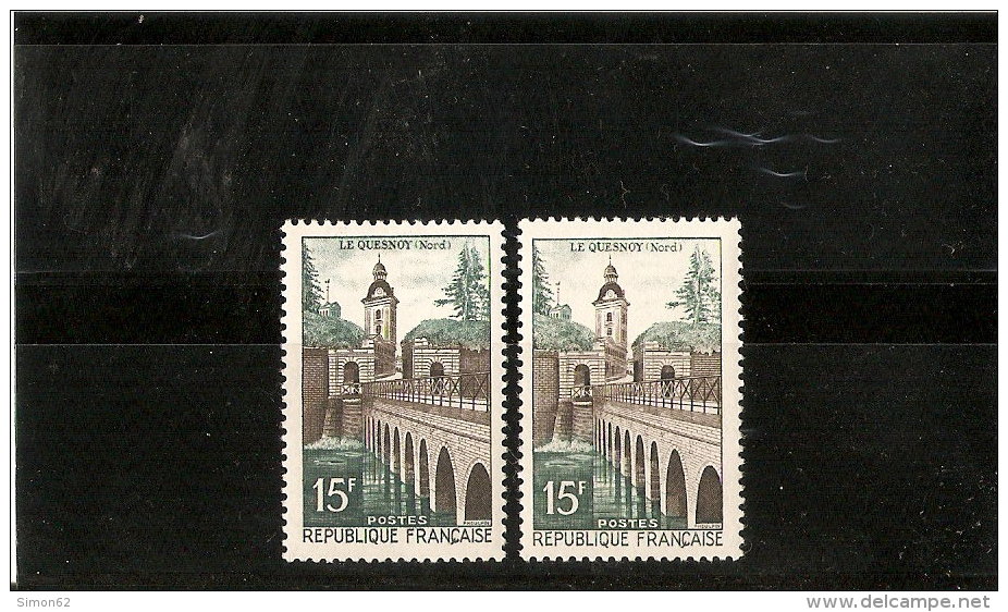 FRANCE VARIETE N° 1106 I  NEUF ** LUXE MNH  PONT BLANC Et MUR NOIR - Unused Stamps