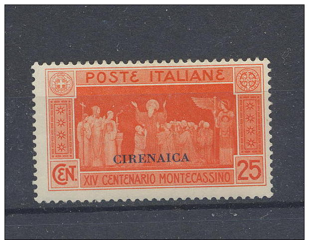 Cirenaica 1929 Montecassino Cent 25 - Cirenaica