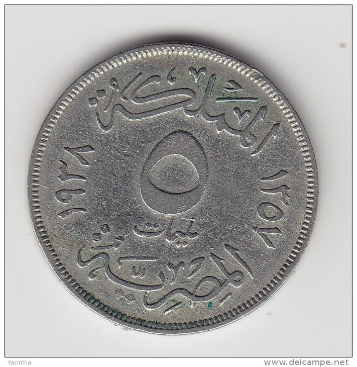 @Y@  Egypte  5  Mil   1938   (2664) - Egypte