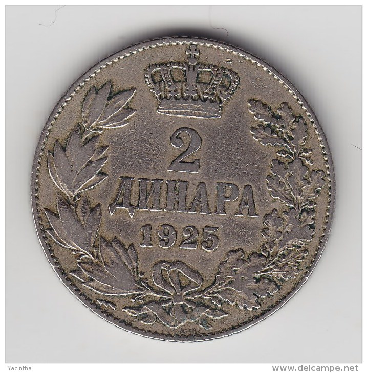 @Y@   Joegoslavie 2  Dinar  1925   (2660  ) - Jugoslawien