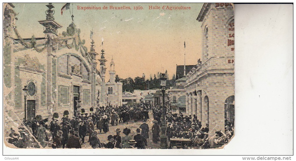 Bruxelles  Exposition Universelle De 1910  Halle D'agriculture Animée - Monuments, édifices