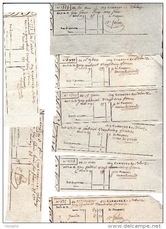 DEPARTEMENT DE L'ISERE -COMMUNE DE SOLAIZE - 1819- AVERTISSEMENT CONTRIBUTIONS DIRECTES - Decrees & Laws