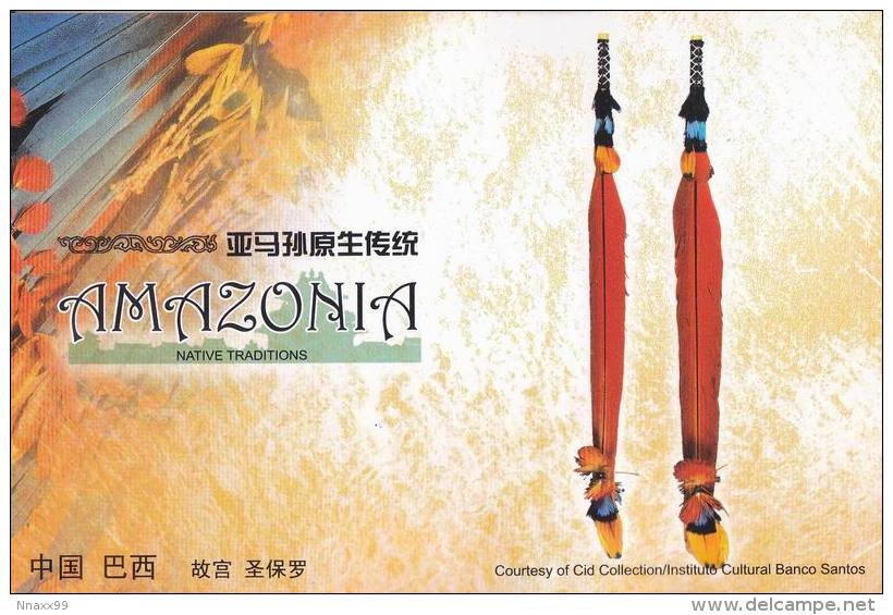 Brazil - Pair Of Nose Adomments Of Amazonia Indian, China's Postcard - Otros