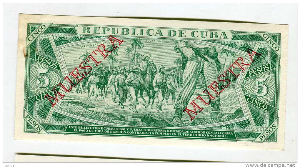 CUBA 5 PESO MUESTRA  1988 NEUF 22 - Kuba