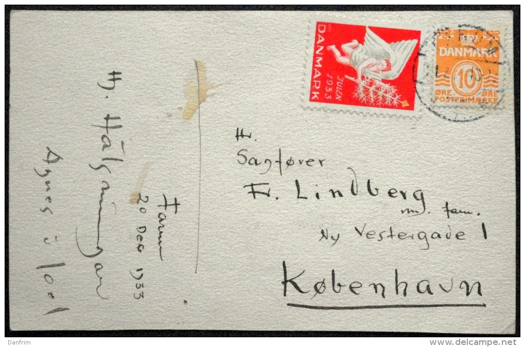 Denmark 1933 Card  ( Lot 2534 ) - Lettres & Documents