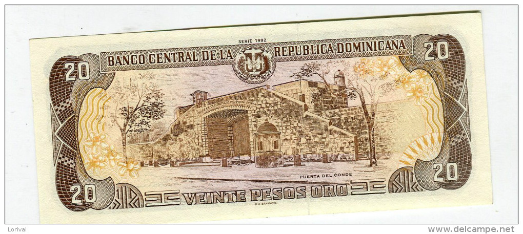 20 PESOS  NEUF 7 - Dominicaine