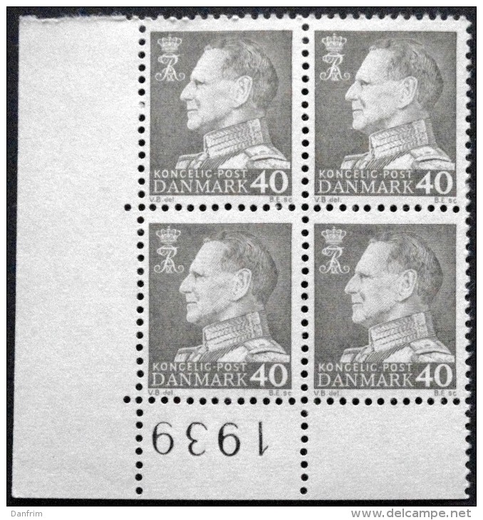 Denmark 1961 Kônig Frederik IX   MiNr.393x  MNH (**)  (lot KA 545) - Unused Stamps