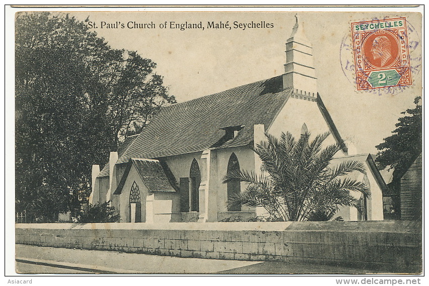 Mahé   St Paul's Church Of England Stamped But Not Postally Used Edit Ohashi - Seychelles