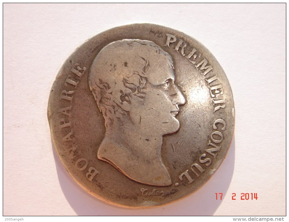 Bonaparte Premier Consul - République Française - 5 Francs - AN 12 - M. Etat B. - Sonstige & Ohne Zuordnung