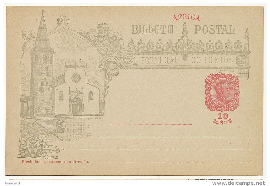 Pionniere Africa Portugal Entier Postal  Thomar Illustrated P. Cameiro - Mozambique