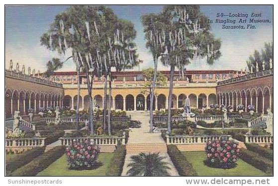 Florida Sarasota Looking East In Ringling Art Museum Curteich - Sarasota