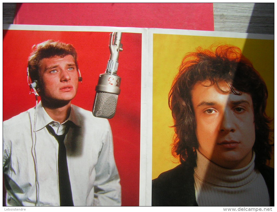 POSTER JOHNNY HALLYDAY   MICHEL SARDOU  21 X 29.5 CM  CHAQUE - Affiches & Posters