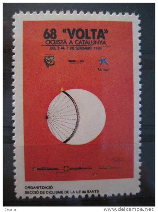 SPAIN 1988 Perforated Volta Tour Giro Vuelta Cycling Cyclisme Bicycle Poster Stamp Label Vignette Viñeta - Cyclisme