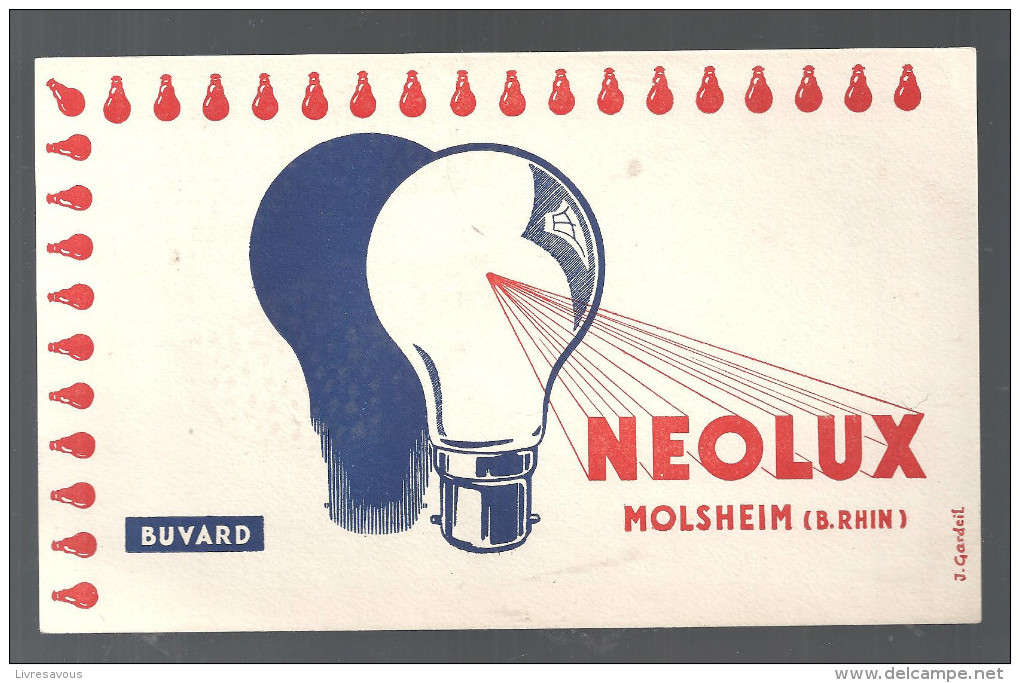 Buvard. NEOLUX Ampoule NEOLUX MOLSHEIM Bas Rhin - Elettricità & Gas