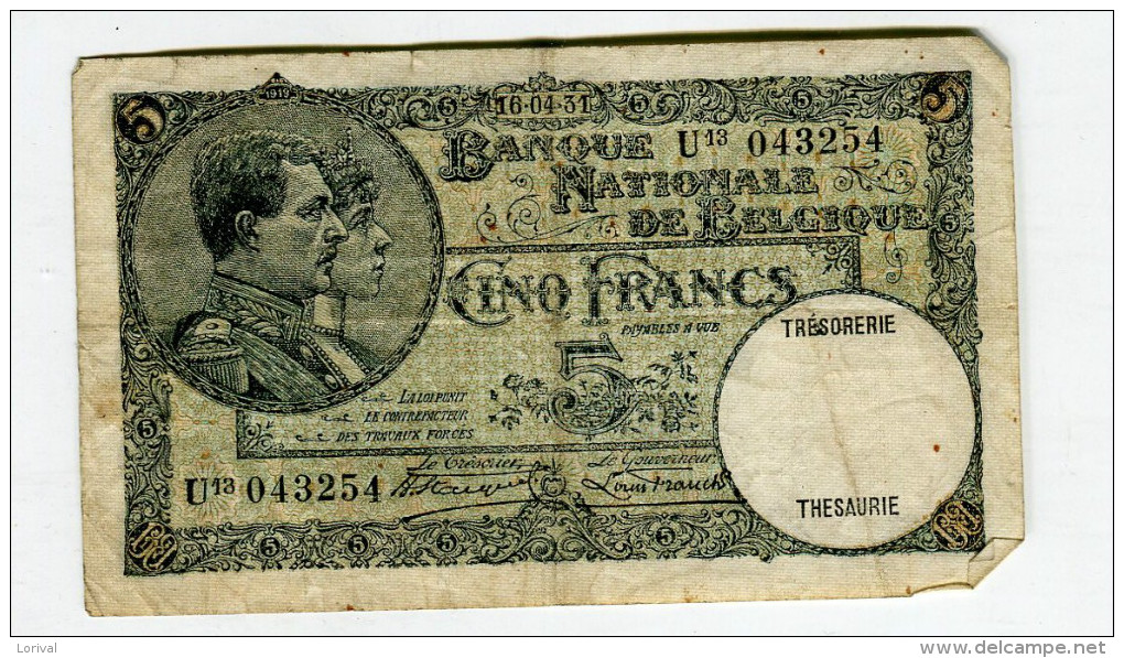 5 FRANCS 1931 TB 6 - 5 Franchi