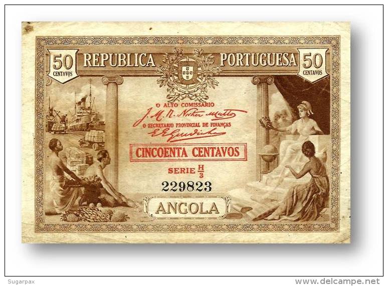 ANGOLA - A Célebre RITA - 50 CENTAVOS - 1923 - P 63 - SÉRIE H/3 - Portugal - Angola