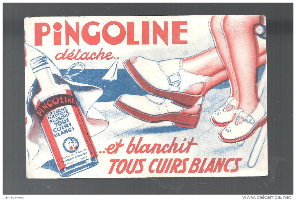 Buvard. PINGOLINE DETACHE ET BLANCHIT TOUS CUIRS BLANCS - Schuhe