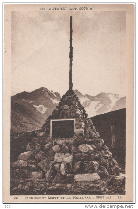 CPA FranceHaut Alpes (05) Le Lautaret Monument Scott Et La Meije - Altri & Non Classificati
