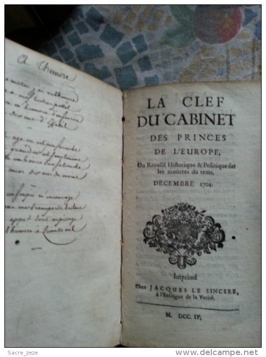 LA CLEF DU CABINET DES PRINCES DE L'EUROPE 1704 - 1701-1800