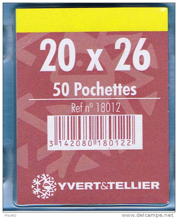 50 Pochettes Simple Soudure Fond Noir 20x26mm - Clear Sleeves