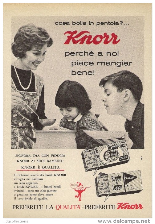 # BRODO KNORR UNILEVER Heilbronn Germany 1950s Advert Pubblicità Publicitè Reklame Food Broth Bouillon Broth Bruhe - Poster & Plakate