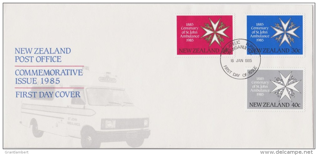 New Zealand 1985 St. John Ambulance Centenary FDC - FDC